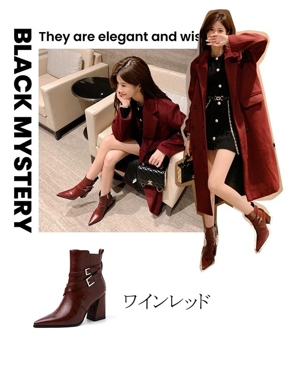 ショートブーツレディース 美脚 8CM太ヒール 秋冬 疲れにくい スエード スムース 小さいサイズ 大きいサイズ 防寒 歩きやすい 