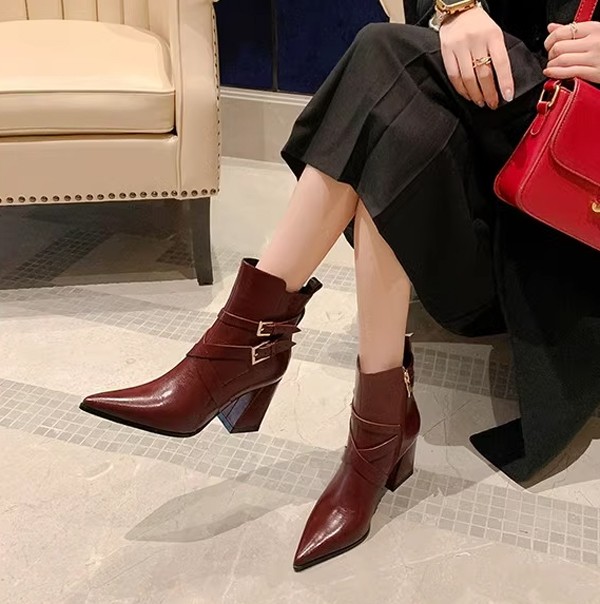 ショートブーツレディース 美脚 8CM太ヒール 秋冬 疲れにくい スエード スムース 小さいサイズ 大きいサイズ 防寒 歩きやすい 