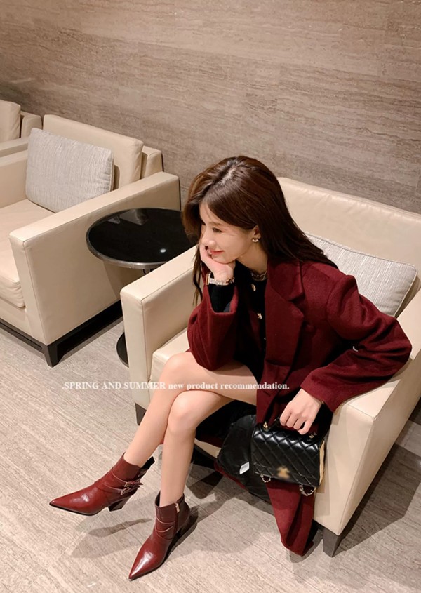 ショートブーツレディース 美脚 8CM太ヒール 秋冬 疲れにくい スエード スムース 小さいサイズ 大きいサイズ 防寒 歩きやすい 