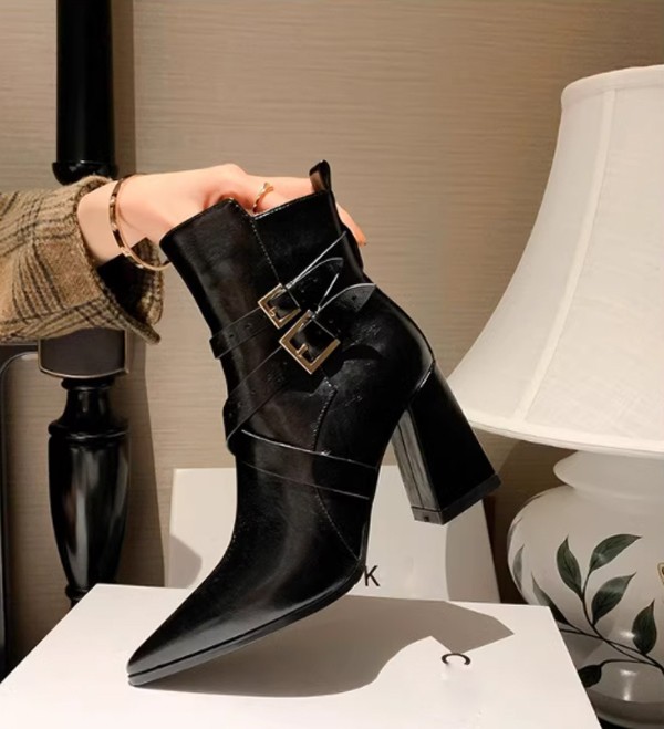 ショートブーツレディース 美脚 8CM太ヒール 秋冬 疲れにくい スエード スムース 小さいサイズ 大きいサイズ 防寒 歩きやすい 