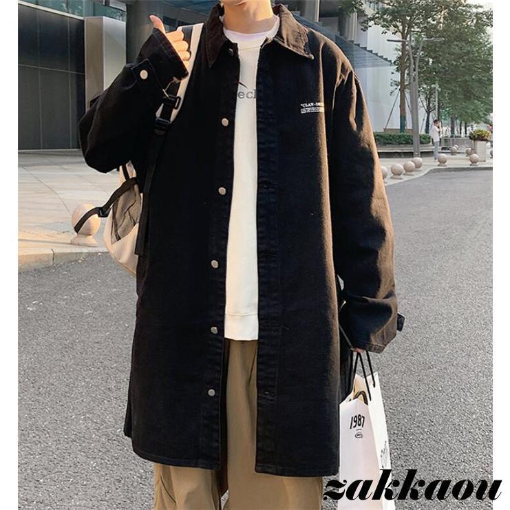 トレンチコート メンズ デニム ロングコート Ｐコート デニムトレンチコート コート 通勤 アウター 春服 