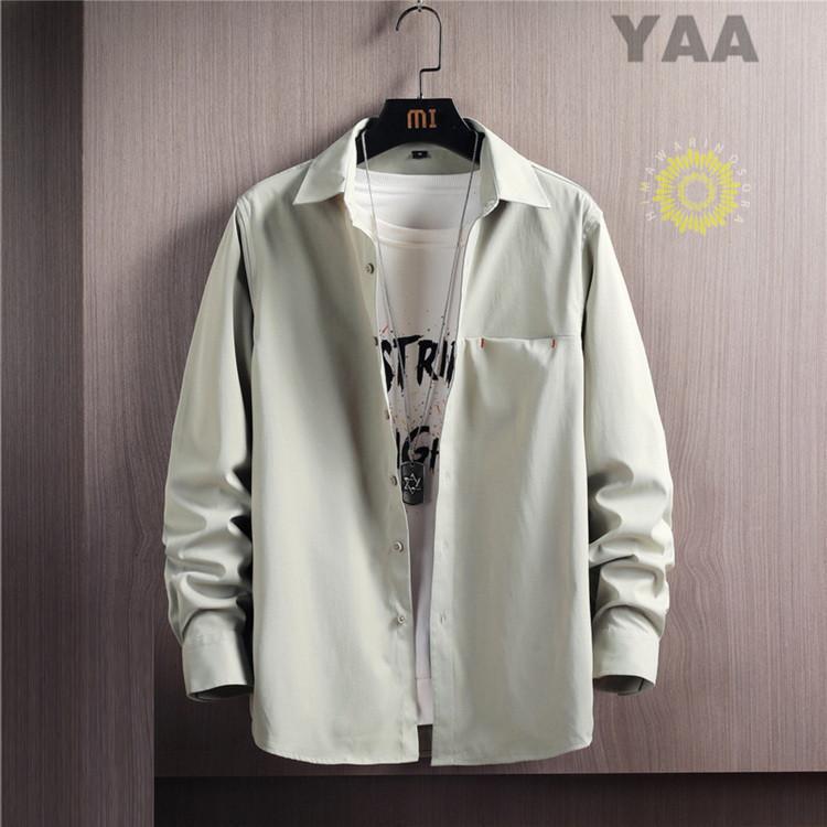 カジュアルシャツ 長袖シャツ メンズ シャツ 開襟シャツ ビジネス 秋服 メンズファッション 通勤 スリム 秋物 