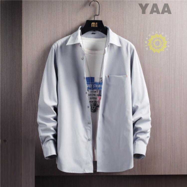 カジュアルシャツ 長袖シャツ メンズ シャツ 開襟シャツ ビジネス 秋服 メンズファッション 通勤 スリム 秋物 