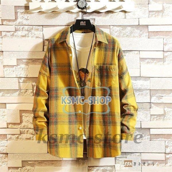 長袖シャツ チェックシャツ カジュアルシャツ メンズシャツ メンズ シャツ トップス 長袖 ネルシャツ チェック スリムシャツ 