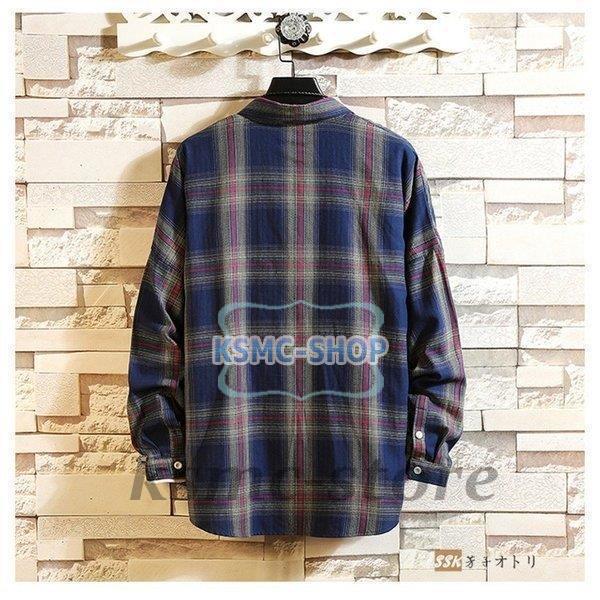 長袖シャツ チェックシャツ カジュアルシャツ メンズシャツ メンズ シャツ トップス 長袖 ネルシャツ チェック スリムシャツ 