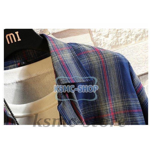長袖シャツ チェックシャツ カジュアルシャツ メンズシャツ メンズ シャツ トップス 長袖 ネルシャツ チェック スリムシャツ 