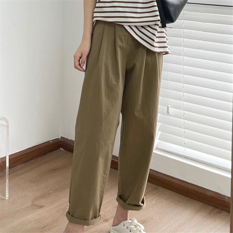 チノパン ワイドパンツ テーパードパンツ レディース パンツ ウエストゴム ゆったり ロング イージーパンツ 春夏 体型カバー カジュアル 秋 ズボン 