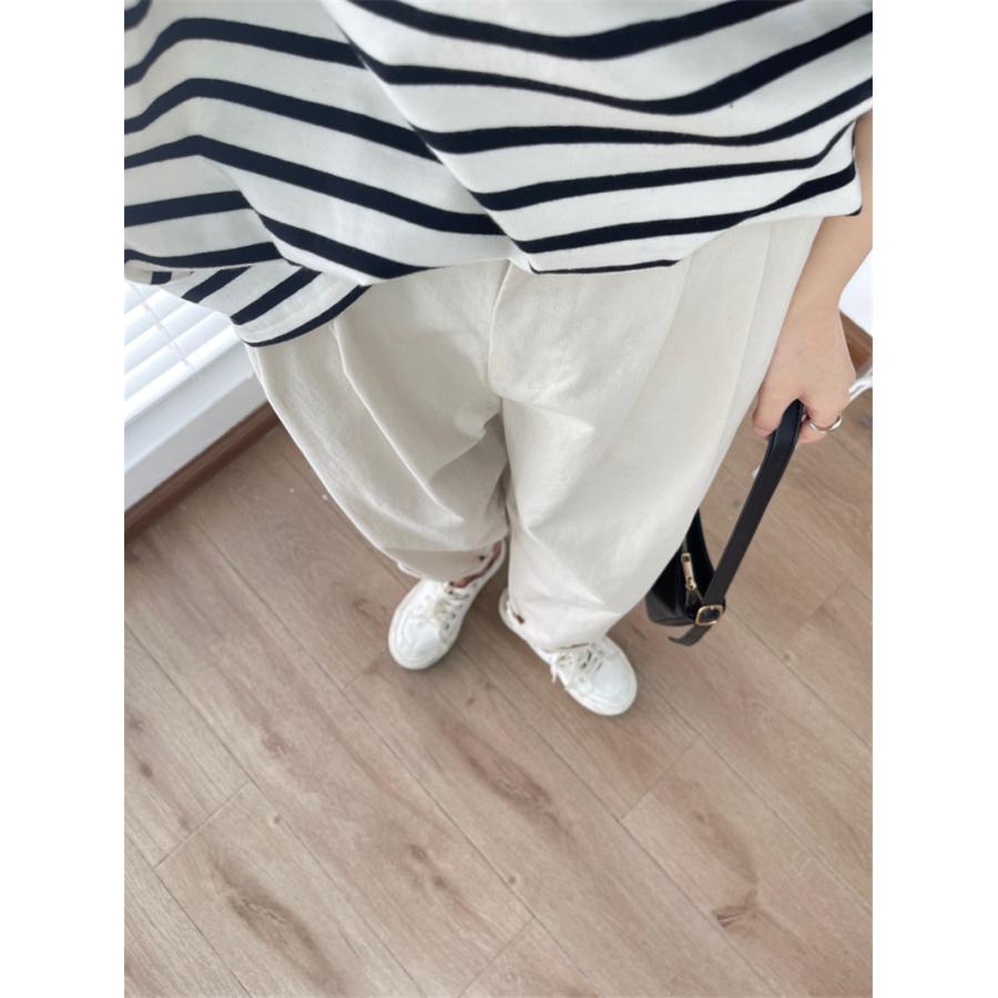チノパン ワイドパンツ テーパードパンツ レディース パンツ ウエストゴム ゆったり ロング イージーパンツ 春夏 体型カバー カジュアル 秋 ズボン 