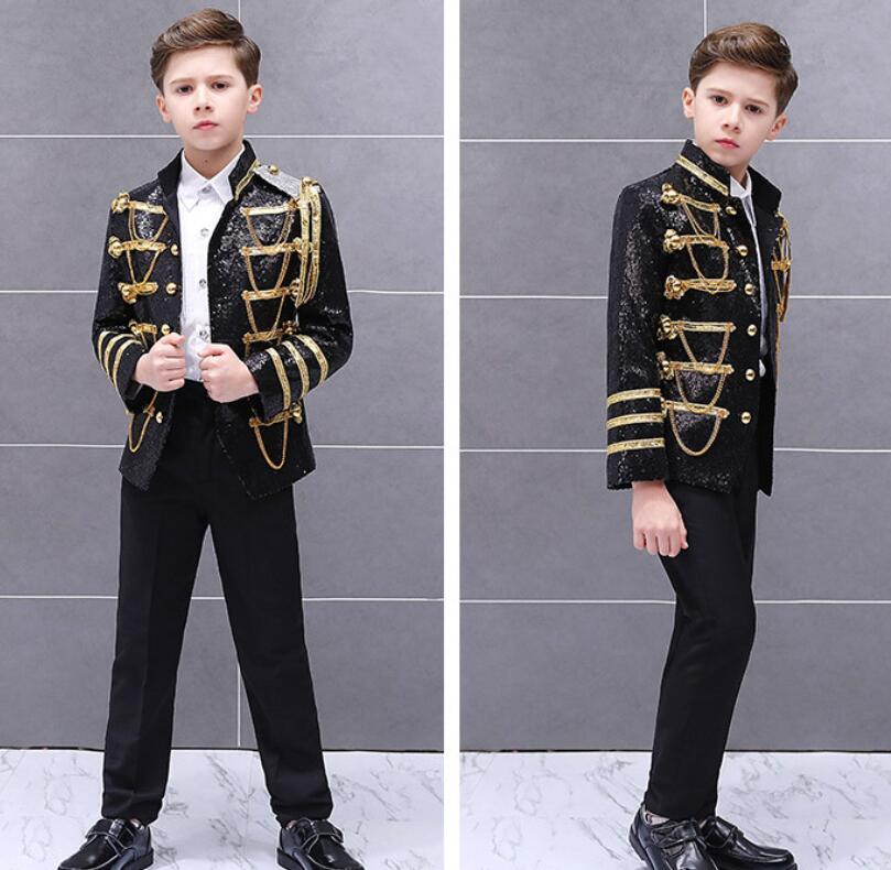 キッズ子供服 セットアップ コート ジャケット パンツ シャツ ヨーロッパ 演奏会 プレ仮装 舞台演出服団体服 男の子 ハロウィン仮装 スパン 欧米風 