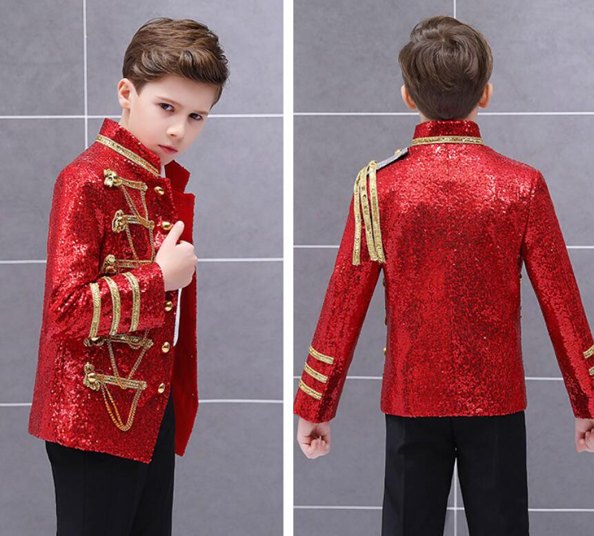 キッズ子供服 セットアップ コート ジャケット パンツ シャツ ヨーロッパ 演奏会 プレ仮装 舞台演出服団体服 男の子 ハロウィン仮装 スパン 欧米風 