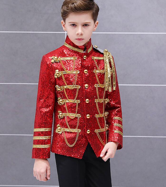 キッズ子供服 セットアップ コート ジャケット パンツ シャツ ヨーロッパ 演奏会 プレ仮装 舞台演出服団体服 男の子 ハロウィン仮装 スパン 欧米風 