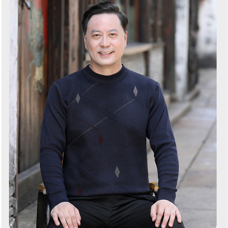 ニット セーター メンズ◆クルーネック秋服 冬服 紳士 メンズ 誕生日 シニア ゴルフ プレゼント ギフト シニアファッション クリスマス 敬老の日 