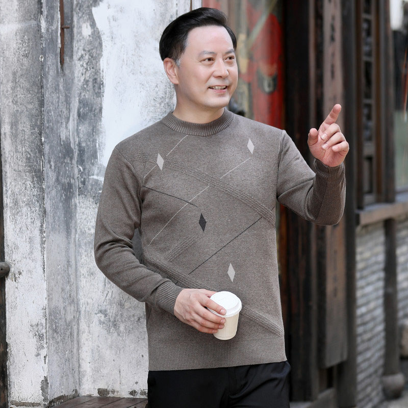 ニット セーター メンズ◆クルーネック秋服 冬服 紳士 メンズ 誕生日 シニア ゴルフ プレゼント ギフト シニアファッション クリスマス 敬老の日 