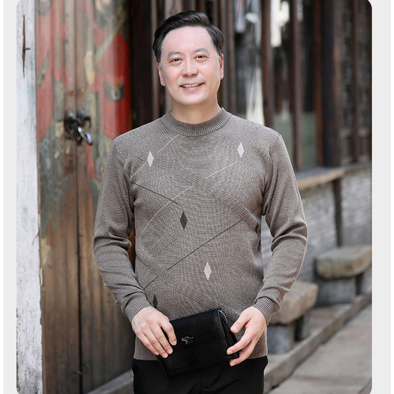 ニット セーター メンズ◆クルーネック秋服 冬服 紳士 メンズ 誕生日 シニア ゴルフ プレゼント ギフト シニアファッション クリスマス 敬老の日 