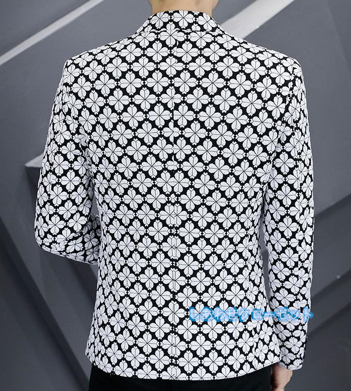 テーラードジャケット メンズ おしゃれ ブレザージャケット カジュアルスーツ 花柄 春秋冬 フォマールスーツ 紳士用 ビジネススーツ 通勤 アウター 