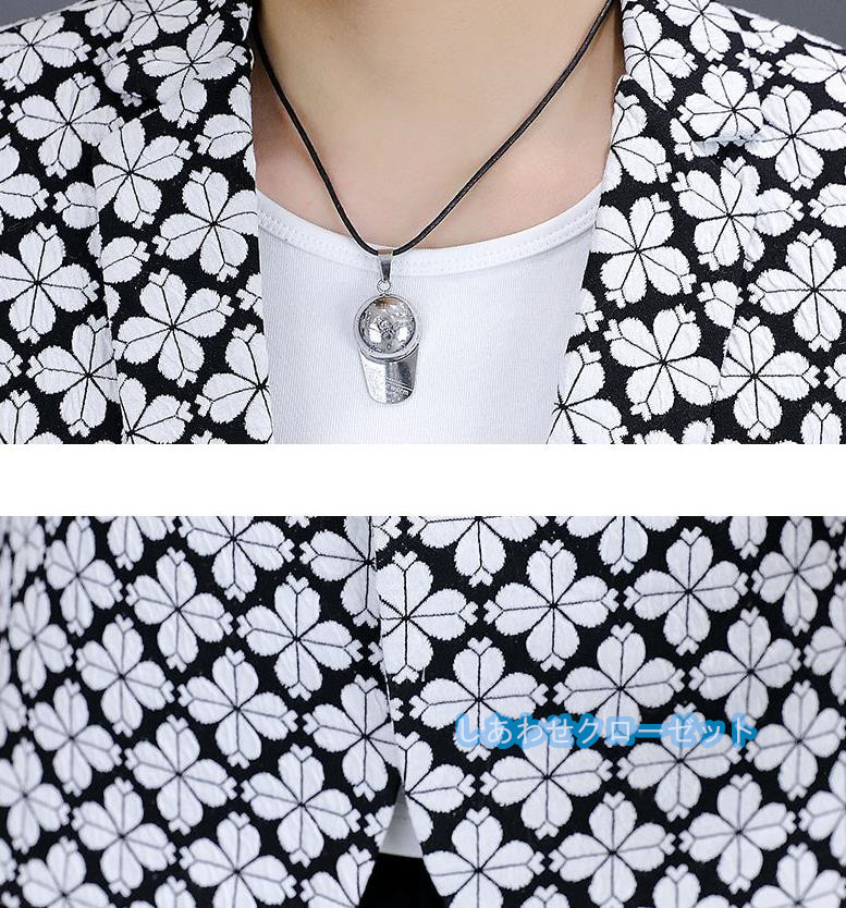 テーラードジャケット メンズ おしゃれ ブレザージャケット カジュアルスーツ 花柄 春秋冬 フォマールスーツ 紳士用 ビジネススーツ 通勤 アウター 