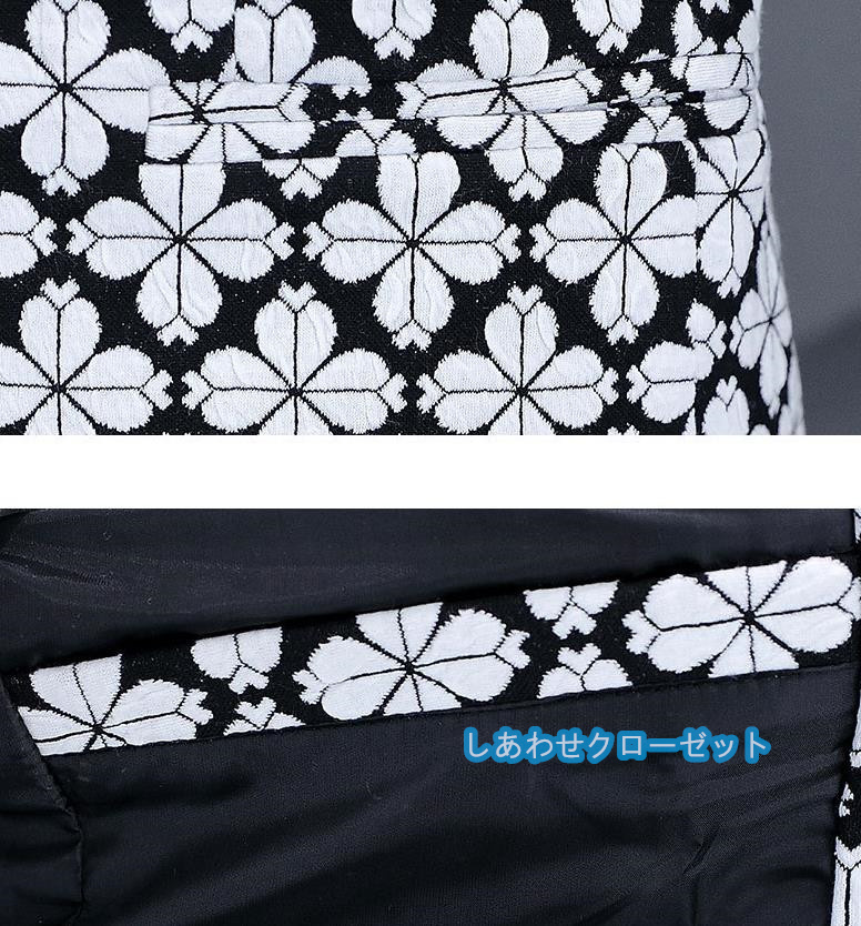 テーラードジャケット メンズ おしゃれ ブレザージャケット カジュアルスーツ 花柄 春秋冬 フォマールスーツ 紳士用 ビジネススーツ 通勤 アウター 