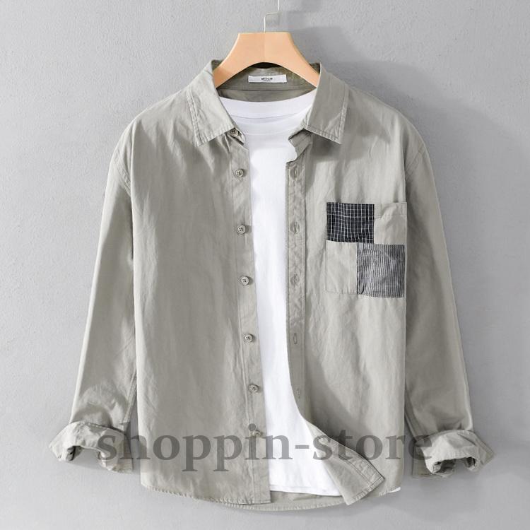 カジュアルシャツ 長袖シャツ トップス シャツ SHIRT きれいめ 春 春 メンズ 