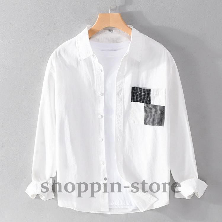 カジュアルシャツ 長袖シャツ トップス シャツ SHIRT きれいめ 春 春 メンズ 