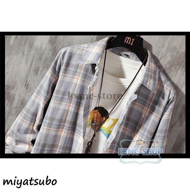 カジュアルシャツ メンズ シャツ チェックシャツ 長袖 メンズシャツ 秋服 スリムシャツ トップス 秋冬 