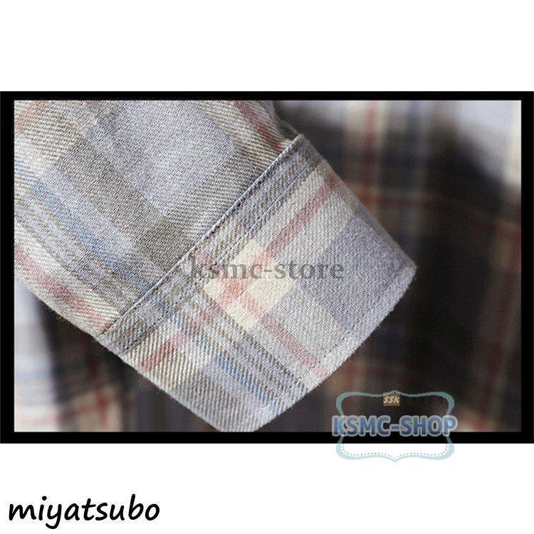 カジュアルシャツ メンズ シャツ チェックシャツ 長袖 メンズシャツ 秋服 スリムシャツ トップス 秋冬 