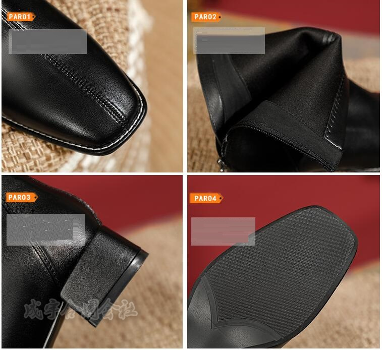 ショートブーツ ローカット レディース ブーツ 太めヒール 歩きやすい 靴 バックジッパー スクエアトゥ 美脚 チャンキーヒール 30代 40代 50代 疲れにくい 