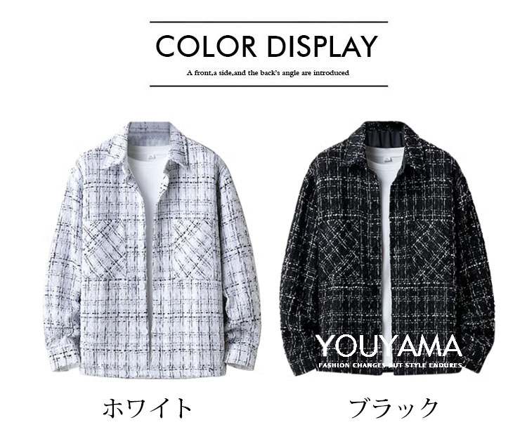 ジャケット アウター チェック メンズジャケット コート 紳士用 送料無料 メンズファッション ジャンバー メンズトップス カジュアル ブルゾン 