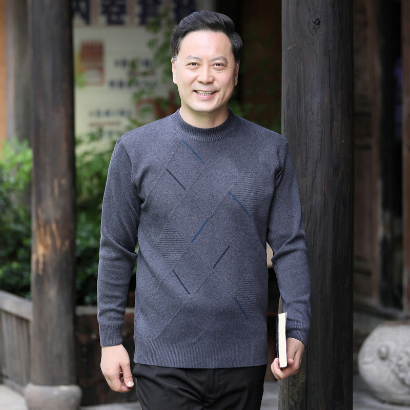ニット セーター メンズ◆クルーネック秋服 冬服 紳士 メンズ プレゼント ギフト シニア 誕生日 ゴルフ シニアファッション クリスマス 敬老の日 