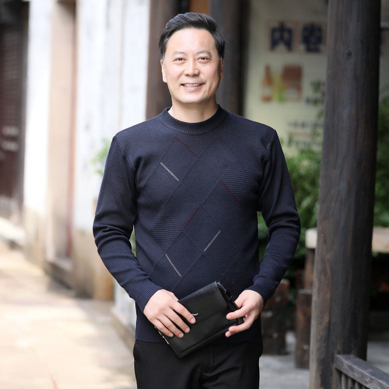 ニット セーター メンズ◆クルーネック秋服 冬服 紳士 メンズ プレゼント ギフト シニア 誕生日 ゴルフ シニアファッション クリスマス 敬老の日 