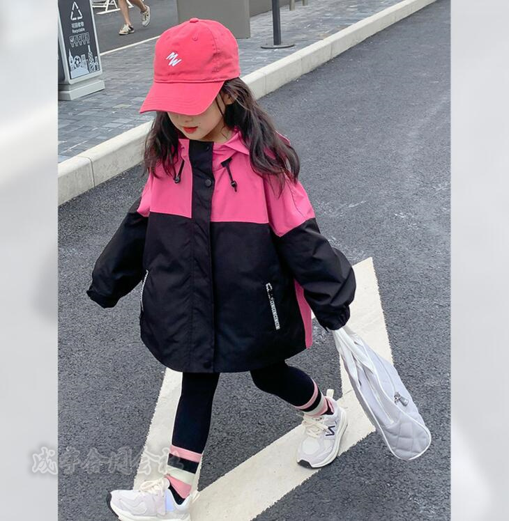 子供服 ウィンドブレーカー キッズ 女の子 ジップアップマウンテン長袖ジャケット ブルゾンジャンパー 女児 お出かけ ジュニア 