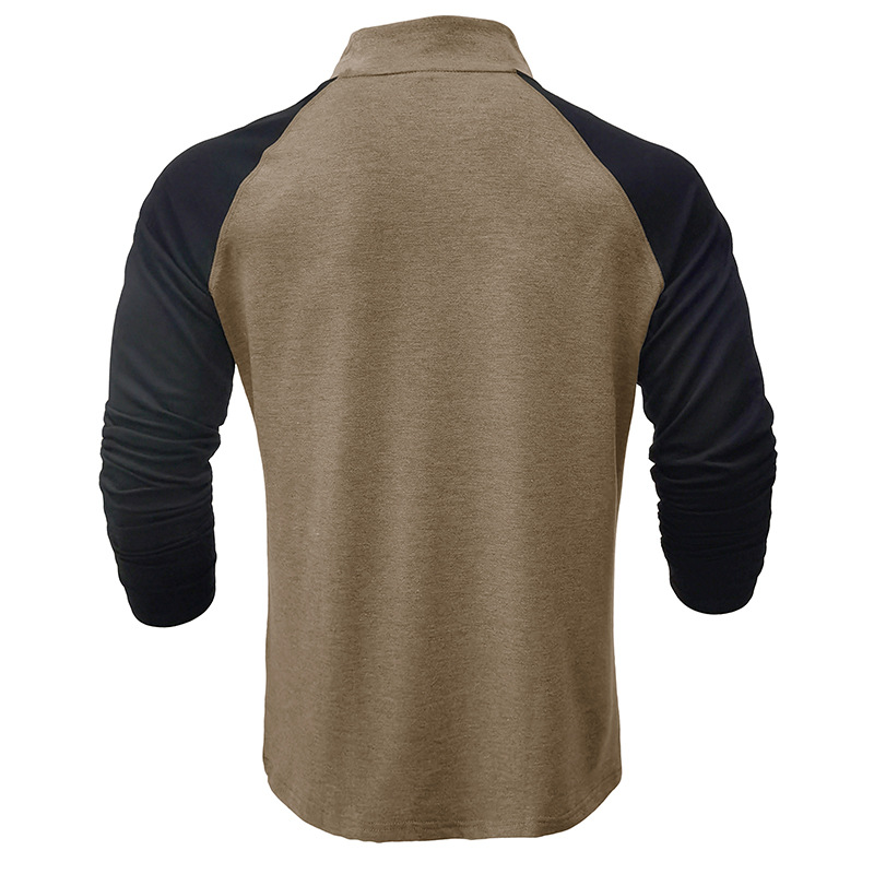 トレーナー メンズ 長袖 ハーフジップ スウェット スタンド切り替え トップス 立ち襟 スポーツ メンズTシャツ 秋冬 カジュアル 