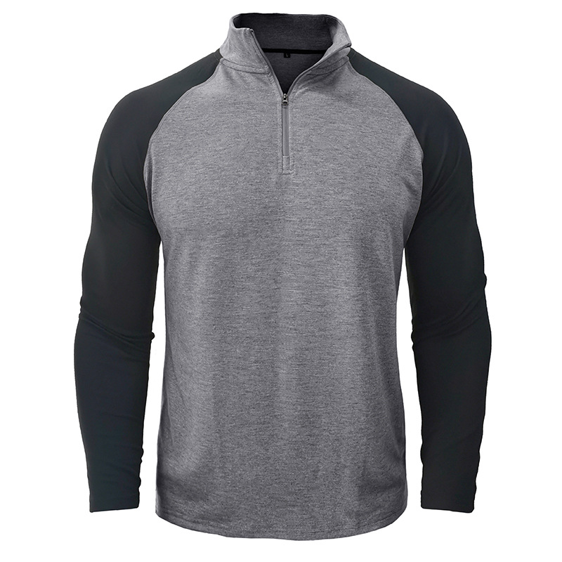 トレーナー メンズ 長袖 ハーフジップ スウェット スタンド切り替え トップス 立ち襟 スポーツ メンズTシャツ 秋冬 カジュアル 