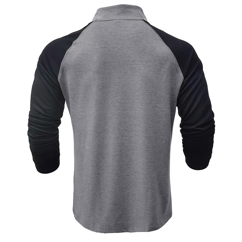 トレーナー メンズ 長袖 ハーフジップ スウェット スタンド切り替え トップス 立ち襟 スポーツ メンズTシャツ 秋冬 カジュアル 