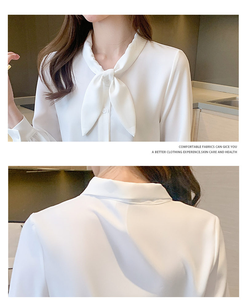 ブラウス レディース 長袖 春秋 長袖シャツ トップス OL ビジネス 通勤 体型カバー シフォン シンプル おしゃれ フォーマル デート 入学式 