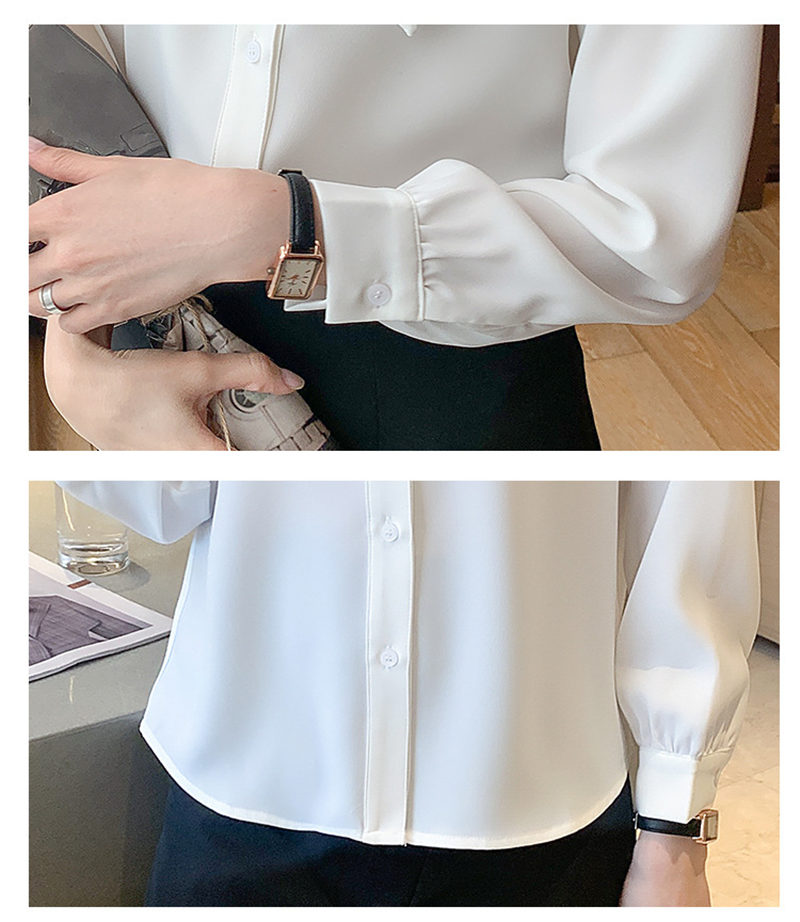 ブラウス レディース 長袖 春秋 長袖シャツ トップス OL ビジネス 通勤 体型カバー シフォン シンプル おしゃれ フォーマル デート 入学式 