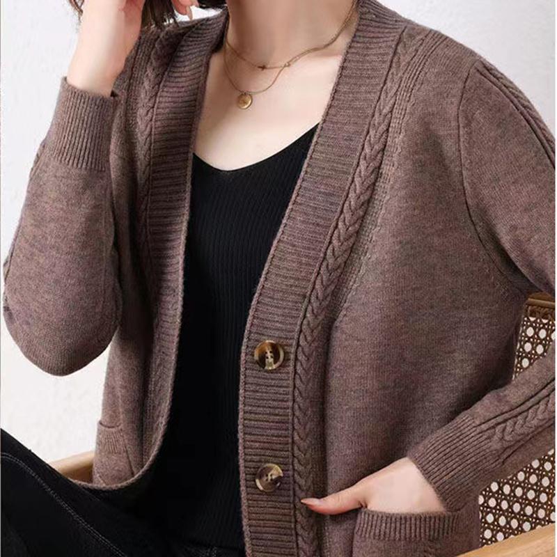 超。 カーディガン レディース ニット セーター Vネック 洗える おしゃれ 秋 長袖 羽織 ゆる ゆったり 伸縮性 春 超目玉 上品 カジュアル 