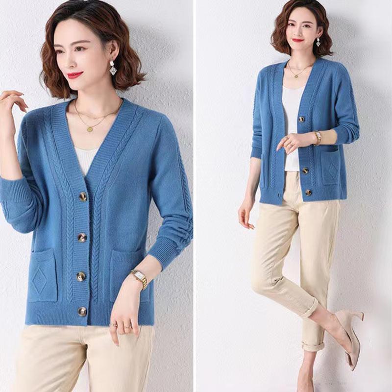 超。 カーディガン レディース ニット セーター Vネック 洗える おしゃれ 秋 長袖 羽織 ゆる ゆったり 伸縮性 春 超目玉 上品 カジュアル 