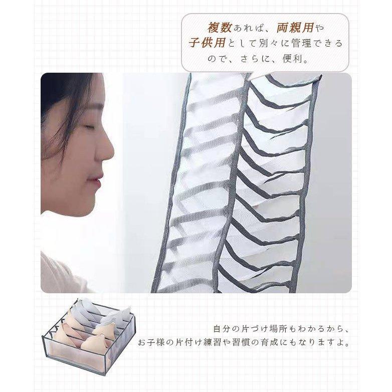 下着収納ボックス 1点2点5点 衣装ケース 大容量 押入れ 洋服 仕切り おもちゃ箱 メッシュ 引出し収納 ブラジャー パンツ 衣替え 衣類 押入れ収納 