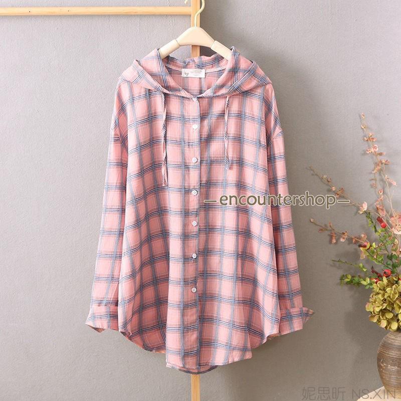 ブラウス レディース 長袖 春秋 チェック柄 フード付き 通勤 ビジネス きれいめ 体型カバー 長袖シャツ シンプル おしゃれ トップス OL 入学式 