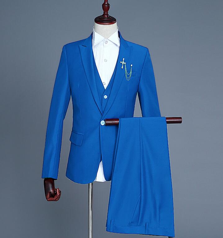 メンズフ スーツセットアップ フォマールスーツ 3点セット ジャケット ベスト パンツ 演奏会 司会 舞台演出服 結婚式 上下セットアップ 発表会 二次会 