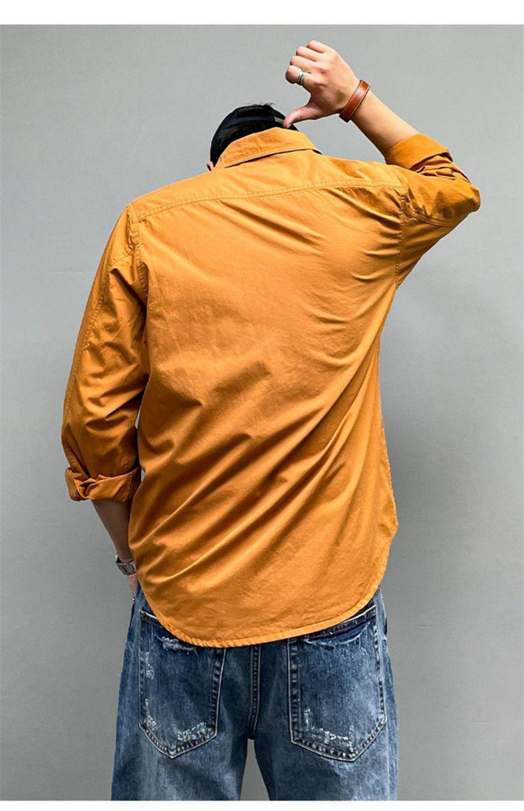 ミリタリーシャツ カジュアルシャツ 長袖シャツ メンズ トップス カーゴシャツ 前開襟シャツ ボタンダウンシャツゆったり 春秋 紳士用 ボタンダウンシャツ 