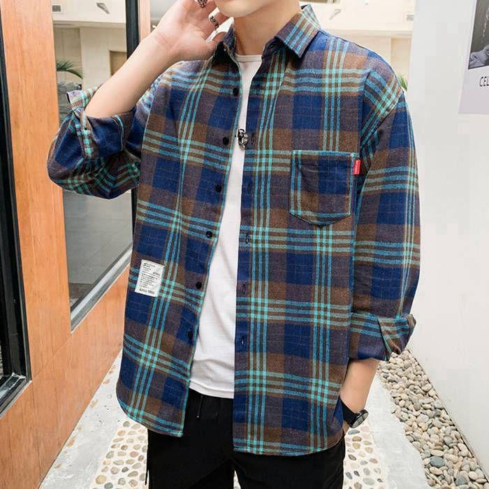 チェックシャツ メンズ 長袖 トップス 長袖シャツ カジュアルシャツ カジュアル 通勤 お洒落 シンプル コート 通学 夏服 チェック柄 旅行 男性用 夏 かっこいい 