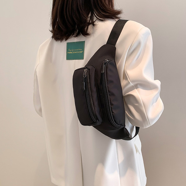 あり ボディバッグ ウエストポーチ ブラック 黒 2WAY BAG 軽量 無地 ショルダーバッグ ミニバッグ かばん 斜め掛け 鞄 シンプル コンパクト 