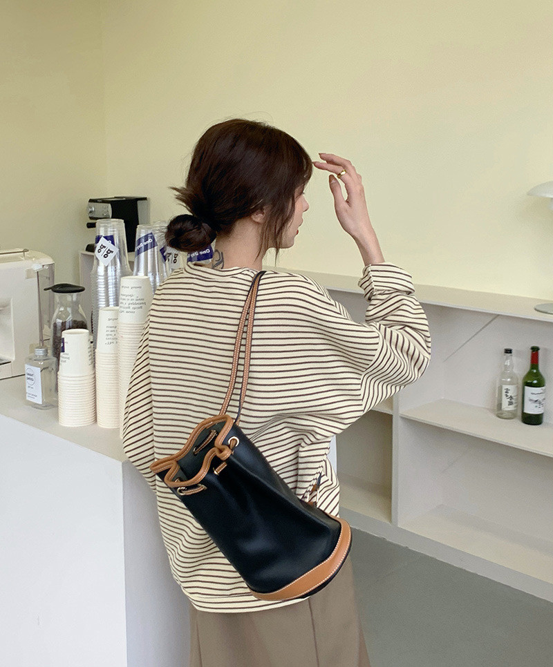 Tシャツ 長袖 レディース カットソー ロンT ボーダー 大きいサイズ オーバーサイズ 秋 ゆったり 韓国 ドロップショルダー トップス カジュアル 