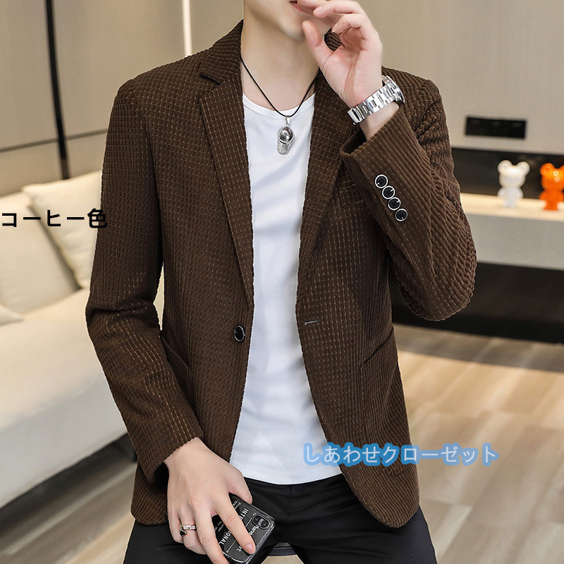 テーラードジャケット メンズ おしゃれ ブレザージャケット カジュアルスーツ 無地 通勤 アウター 紳士用 フォマールスーツ ビジネススーツ 春秋冬 
