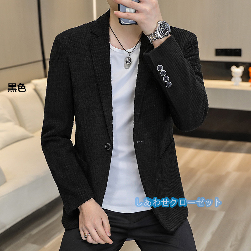 テーラードジャケット メンズ おしゃれ ブレザージャケット カジュアルスーツ 無地 通勤 アウター 紳士用 フォマールスーツ ビジネススーツ 春秋冬 