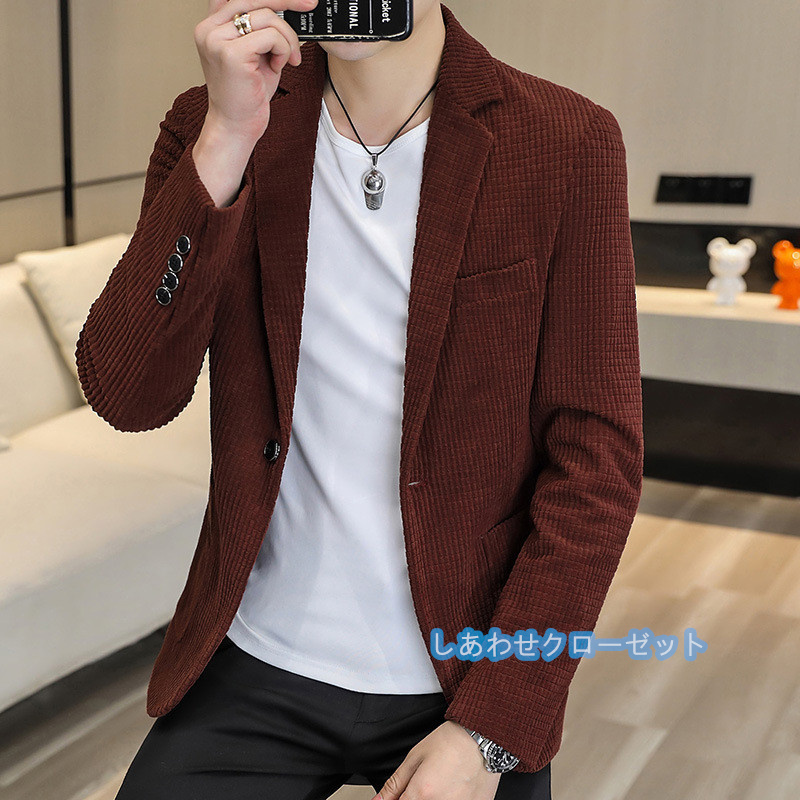 テーラードジャケット メンズ おしゃれ ブレザージャケット カジュアルスーツ 無地 通勤 アウター 紳士用 フォマールスーツ ビジネススーツ 春秋冬 