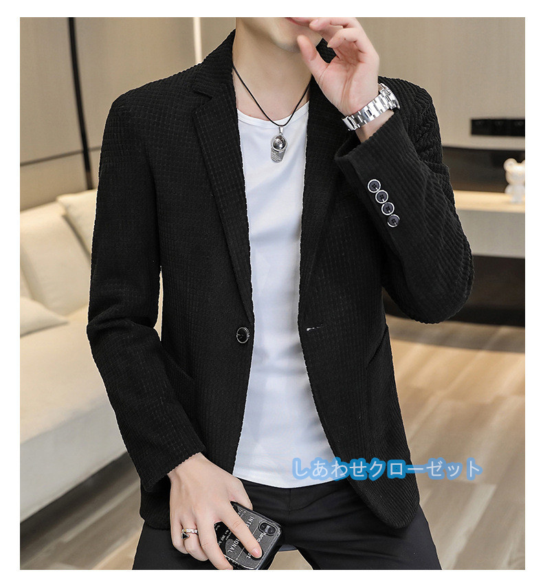 テーラードジャケット メンズ おしゃれ ブレザージャケット カジュアルスーツ 無地 通勤 アウター 紳士用 フォマールスーツ ビジネススーツ 春秋冬 