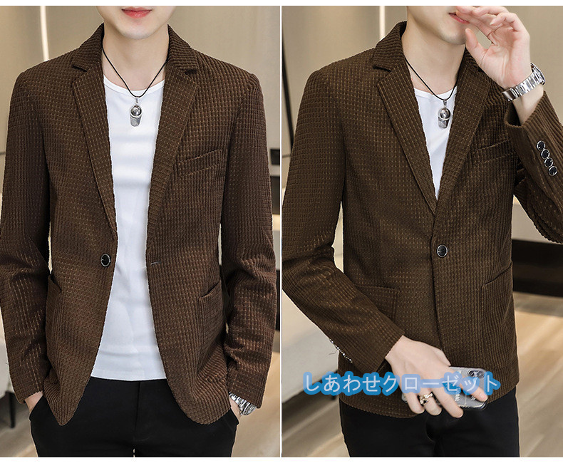 テーラードジャケット メンズ おしゃれ ブレザージャケット カジュアルスーツ 無地 通勤 アウター 紳士用 フォマールスーツ ビジネススーツ 春秋冬 