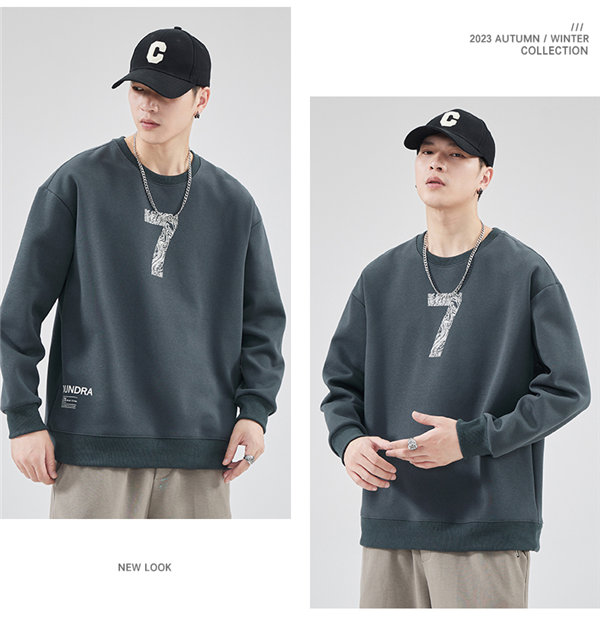 トレーナー メンズ プルオーバー ブラック 長袖 スポーツウェア 長袖 丸襟 プリント Uネック 韓国ファッション 春秋 デザイン 送料無料 英語文字 